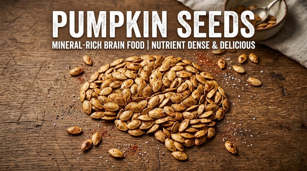 Roasted pumpkin seeds scattered in 202605012025
